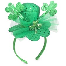 Needzo Little Top Hat St. Patrick's Sequin Headband, Green One Size,