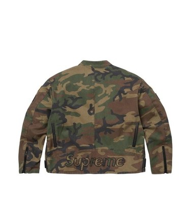 The Supreme Vanson Leathers Cordura Jacket SS26 Woodland Camo | eBay