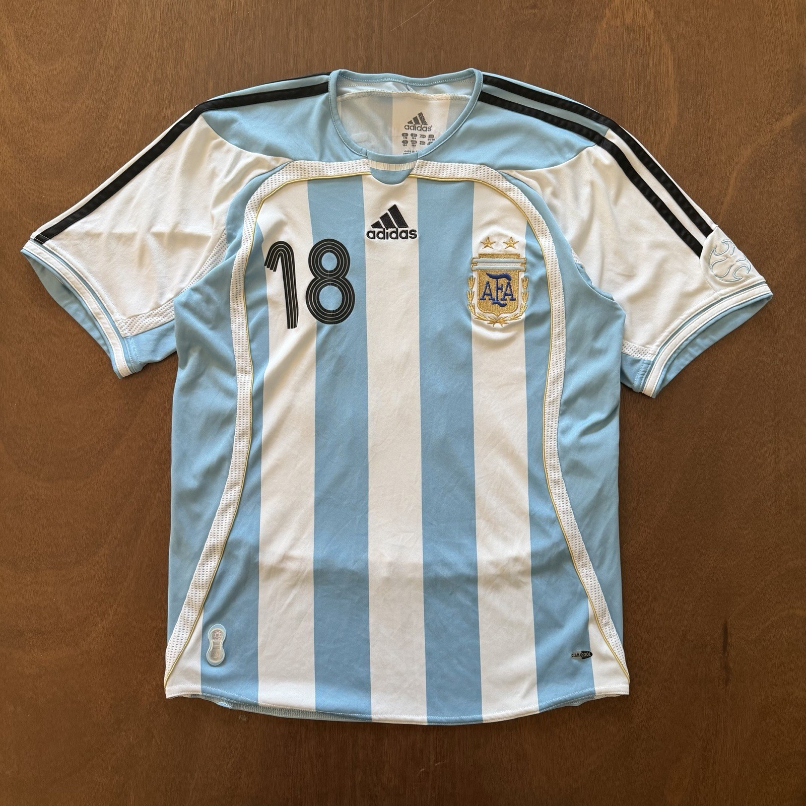 adidas ARGENTINA 2007 MESSI #18 Copa America Jersey Sz SM