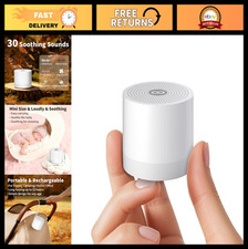 Mini White Noise Machine - 30 Soothing Sounds, 4 Timers, Rechargeable, Portable