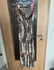 Leana Mode Maxikleid V-Ausschnitt ärmellos L...
