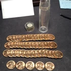 1955-S Lincoln Wheat Cent Roll 1c 50 Coins Gem BU Red Original Plastic Tube