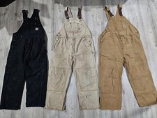Carhartt Vintage Men's Bib Overalls, Various Sizes Lot Of 3