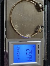 9ct hallmarked yellow and white gold rare design  approx 7inch ladies bracelet