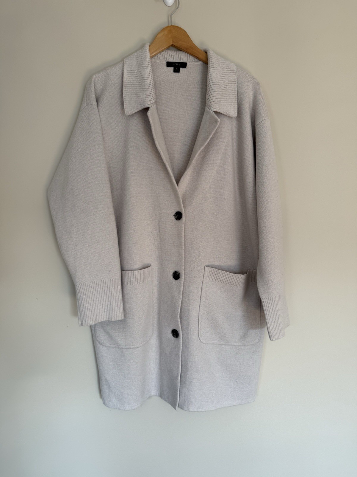 J. Crew Collared Sweater Button Front Jacket Cott… - image 1
