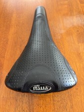 Vintage Selle Italia Flite Black Leather Racing Saddle for Road Bike