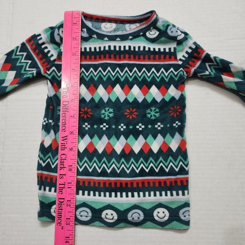 Conjunto de pijama con estampado gráfico verde Cat & Jack parte superior inferior bebé talla 12 meses - Imagen 3 de 10