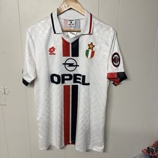 AC MILAN ITALY 1995 1997 RETRO VTG SOCCER FOOTBALL SHIRT JERSEY LOTTO MEN L NWT