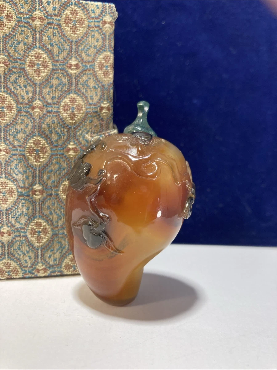 玛瑙主要古董中国鼻烟壶| eBay