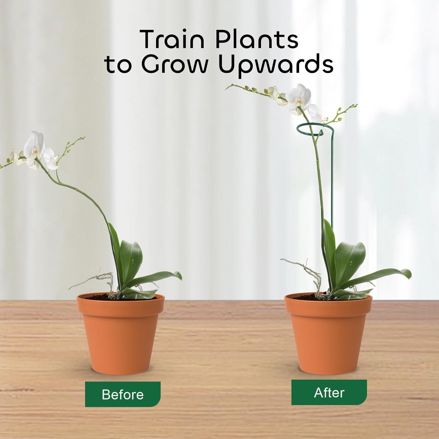 GROWNEER 12 Packs 16 Inches Plant Support Stakes, with 15 Pcs 16 Inch 