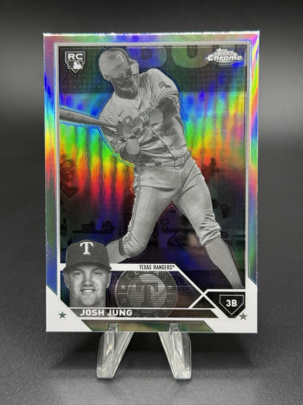 2023 Topps Chrome Josh Jung #93 Negative Refractor Rookie