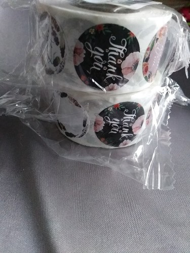 1000 Stck. 1 Zoll Danke Aufkleber Unterstützung Etiketten für kleine Unternehmen 2 Rollen 500 pro - Bild 4 von 5