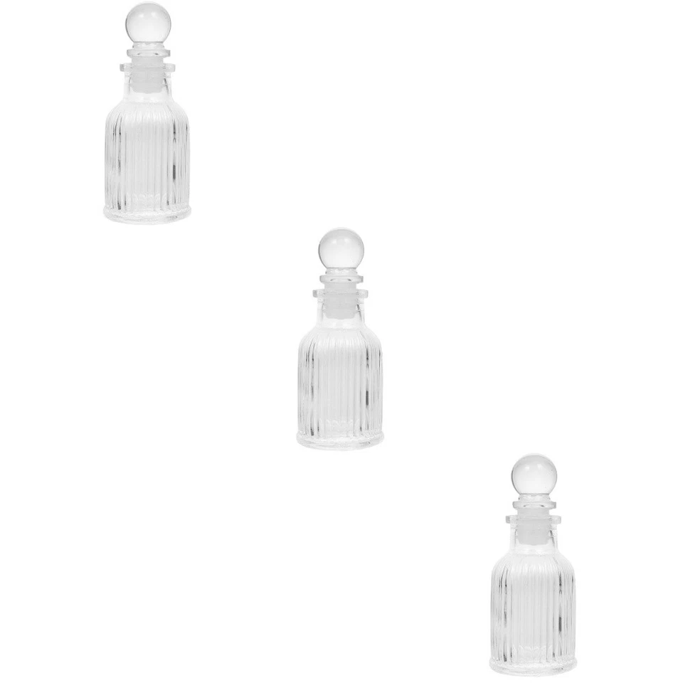  3 Count Mini Schnapsflaschen Glas Fläschchen Kleine Glasflaschen - Bild 3 von 4