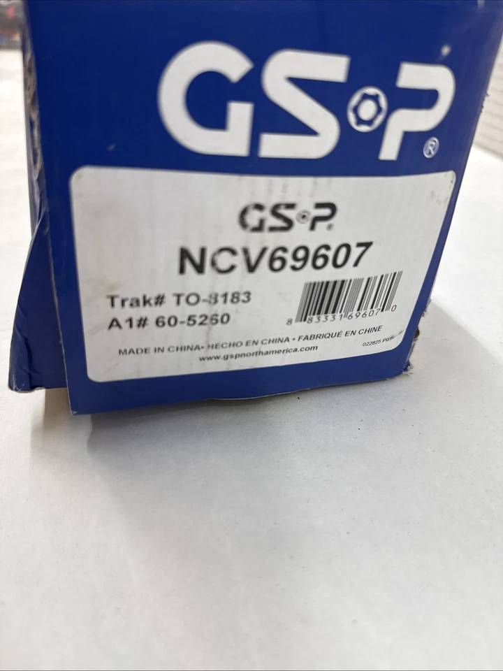 Conjunto de eje CV delantero izquierdo GSP NCV69607 para Toyota 04-10 Sienna 3,3 L 3,5 L tracción delantera Foto 2 de 3