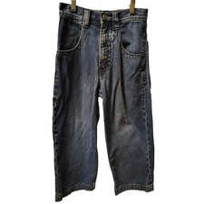 VTG JNCO Y2K 90's Jeans Kids Size 8 Shield Crest Logo Medium Wash Denim Jeans