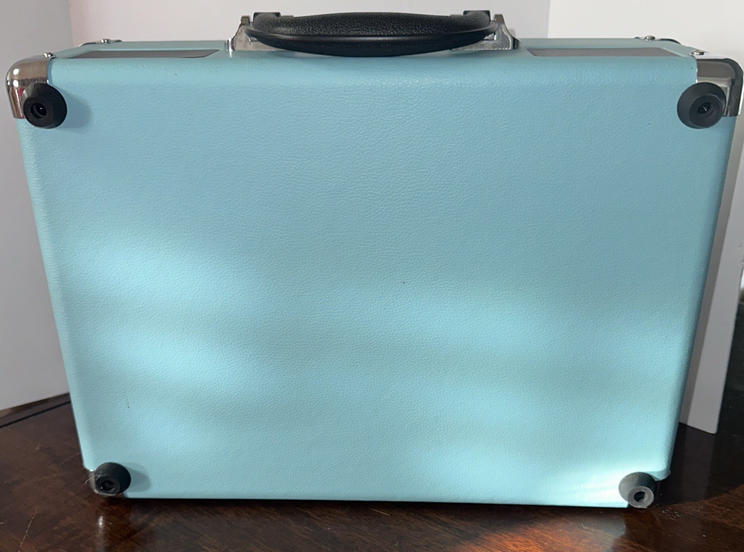 Victrola Vintage Blue 3Speed Bluetooth Portable Suitcase Record Player NICE!