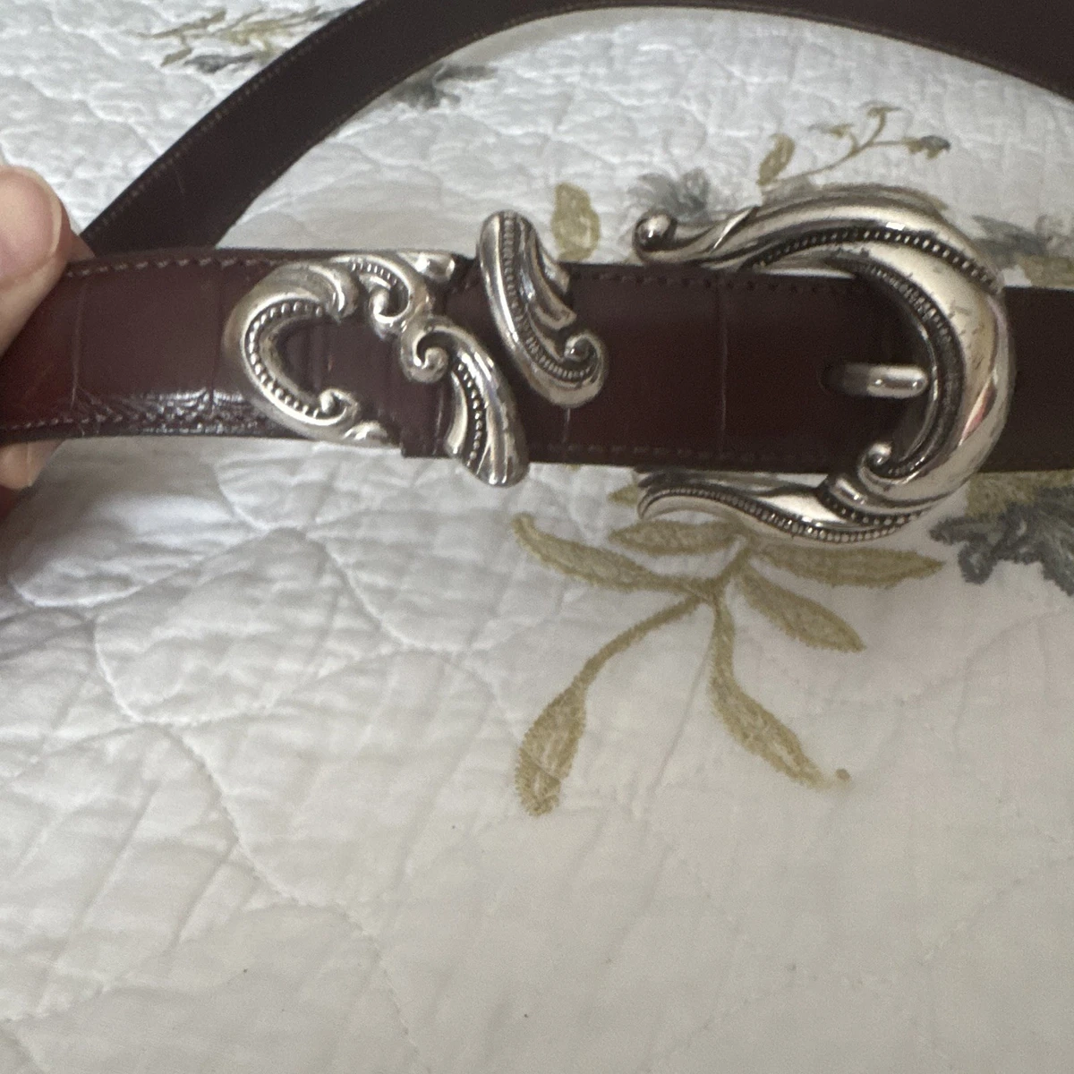 Brighton Size L Silver Belts for Women for sale | eBay display picture 3