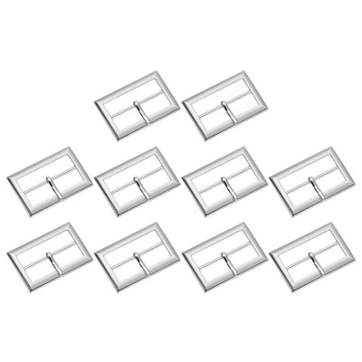 10Pcs Belt Buckle, for 1.18\'' Rectangular Single Tooth Buckles, Silver