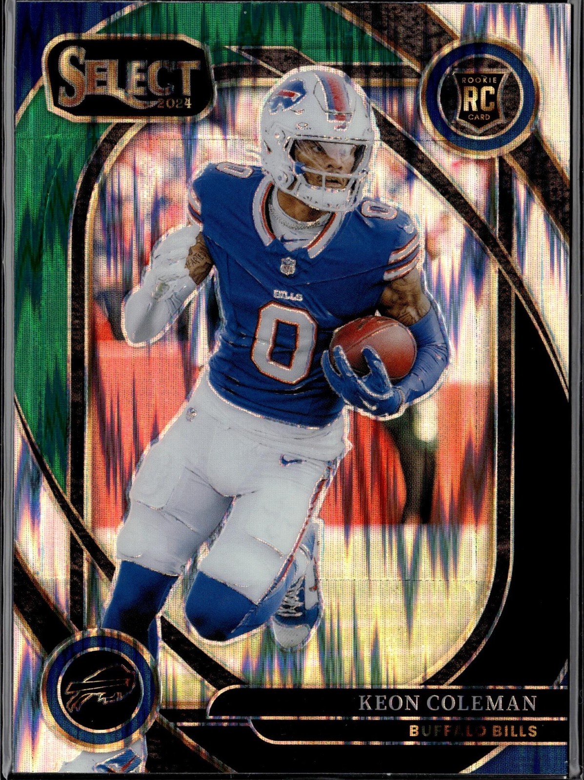 2024 Panini Select #280 Keon Coleman Black & Green Prizm Shock