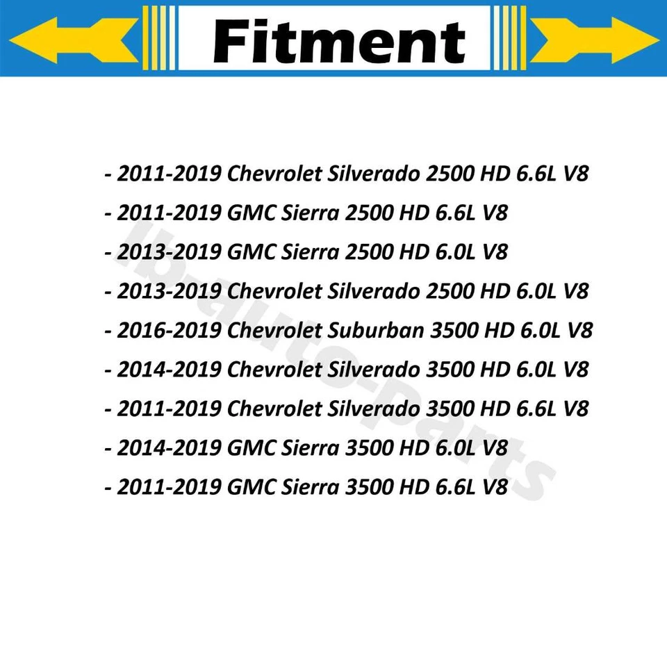 Rotor de freno de disco delantero trasero 4x para GMC Sierra 2500 HD 6,6 L 2011-2019 Foto 2 de 4