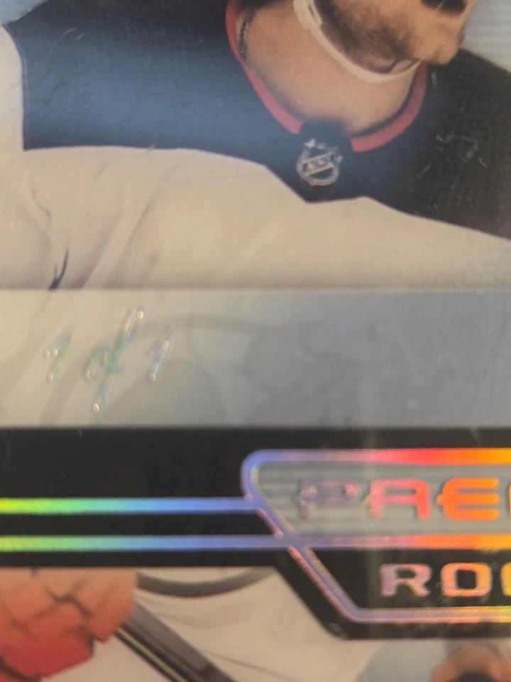 2021-22 Dawson Mercer 1 of 1 Premier Rookie Auto Patch 1/1 #AHR-DM RC UD Devils - Image 3 of 3