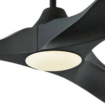 70" Visual Comfort Maverick Max Black Damp Rated LED Fan with Remote - Image 3 of 3