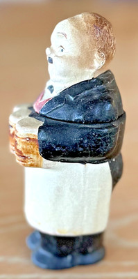 Vtg German Brewiana Bartender Composite Beer Bottle Opener Figurine Paper Mache