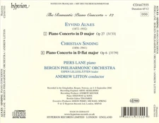 PIERS LANE / ANDREW LITTON / BERGEN PHILHARMONIC ORCHESTRA ROMANTIC PIANO CONCER