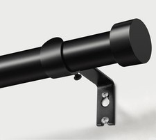 Curtain Rods 32 to 58 Inch 2.6-4.8 Feet , 1 Inch Heavy Duty 32-58" Black