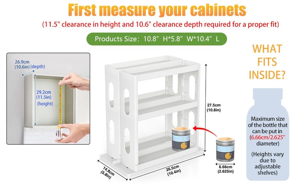 Medicine Organizer 2 Three-Decker Shelves Cabinet Storage Rack Organizer for ...