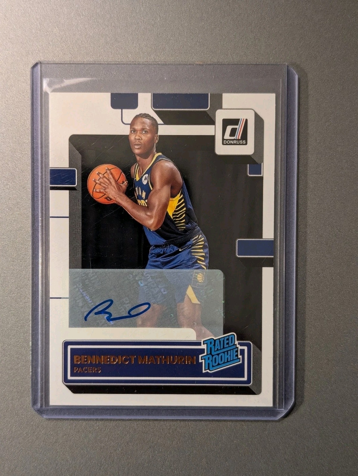 2022-23 Panini Donruss Rated Rookie Bennedict Mathurin 206 Signatures Auto Pacer