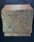 Luxury Japanese Kimono Fabric pure Silk Sash Belt, Flower six-pass pattern, gold — photo 2