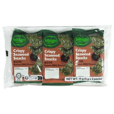 Bibigo Crispy Seaweed BBQ 15g Algen Snack Seaweed Snack