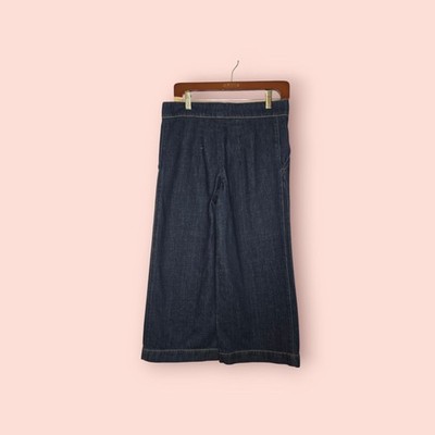 Marni High Waist Wide Leg Denim Culottes Cropped Blue Designer Jeans Italian Lux