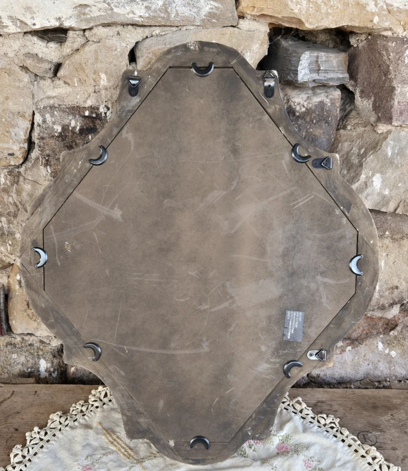 Espejo con marco de madera IMAX "Stark" 27" x 22" marco envejecido Shabby Chic rústico Foto 2 de 4