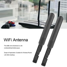 2 Pcs WiFi Antenna 2.4GHz/5GHz/5.8GHz SMA Inner Pin Antenna for Wireless Router