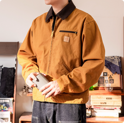 ジャケット・アウター Vintage USA BUZZARDPRUF Duck Work Court New Red Tornado Vintage Duck Detroit Jacket Men Classic Workwear