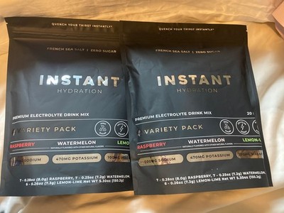 2 bags Instant Hydration Electrolyte Powder Packets variety  20 Zero Sugar