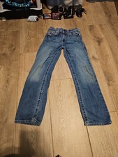 Ariat Jeans Boys 12 Blue B5 Slim Straight Adjustable Kids Distressed Western