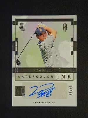 Danny Lee 2024-25 Panini Impeccable LIV Golf #WC-DLE Watercolor Ink Auto /99
