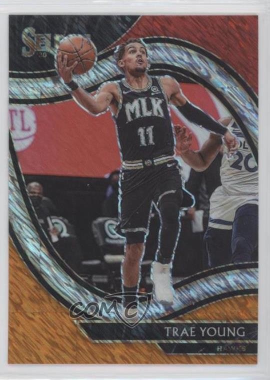 2020 Panini Select Courtside Red White Orange Shimmer Prizm Trae Young #227 0sw9