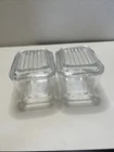 Pyrex Clear Refrigerator Dish W /Lid VTG 1950's