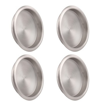 4 Pack Closet Door Finger Pull 2-1/16â , Easy Snap in Installation, Satin Nick