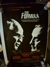 THE FORMULA-MARLON BRANDO -CAST SIGNED MOVIE POSTER-w/COA                  ekim