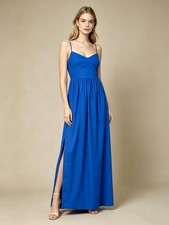NWOT Farm Rio Linen Blend Blue Sleeveless Midi Dress Size XL