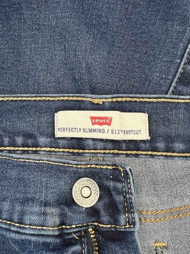 Levis 512 perfekt schlankmachende Bootcut Stretch Denim Damenjeans Größe 16 - Bild 3 von 5