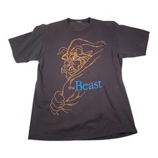 Vtg 90s Disney Beauty And The Beast T Shirt Fits M Graphic Print Movie Flaws