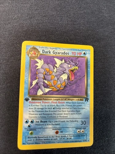 Pokemon 1st Edition Dark Gyarados Rocket RARE 25/82 Lightly Played Excel. WOTC