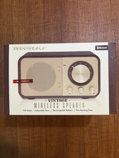 Throwback Vintage Wireless Speaker Radio Bluetooth High-quality Sound New In Box