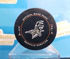 DANVILLE DASHERS 2018-19 OFFICIAL GAME PUCK Illinois Donald Kinnan FHL hockey